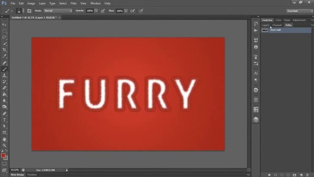Photoshop Tutorial | Furry Text Effect - PS #6 смотреть онлайн