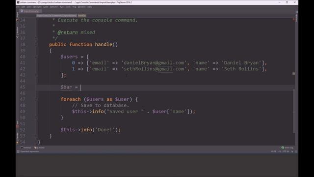How to create a custom Artisan Command - Laravel 5 смотреть онлайн