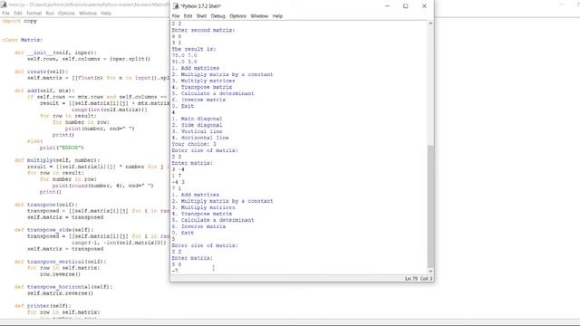 Matrix Calculator In Python With Source Code | Source Code & Projects смотреть онлайн