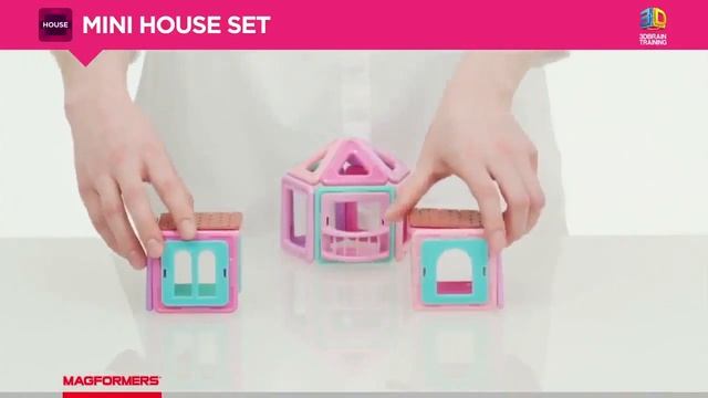 Магнитный конструктор Домик MAGFORMERS Mini House Set 42 детали смотреть онлайн