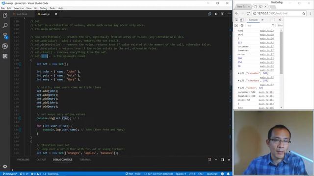 Modern Javascript Data types 7 Map, Set, WeakMap and WeakSet смотреть онлайн