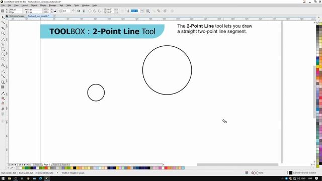 2-POINT LINE Tool | Tool Box | CorelDraw 2018 Tutorial in Gujarati By Lalit Goswami | LRGWall смотреть онлайн