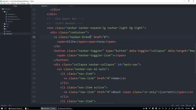 Bootstrap 4 Theme 1 in Arabic #05 - Header Part 2 - Create Navbar смотреть онлайн