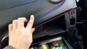 Установка неоновой ленты в торпедо лада калина