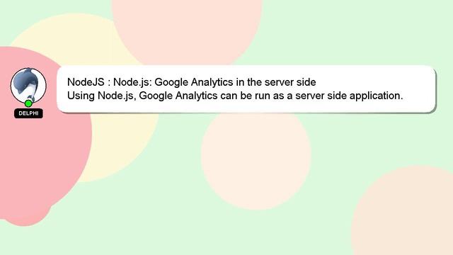 NodeJS : Node.js: Google Analytics in the server side смотреть онлайн
