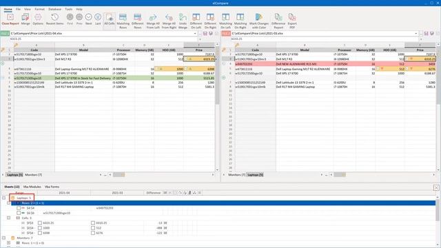 Compare 2 Excel sheets for differences with Spreadsheet Compare смотреть онлайн