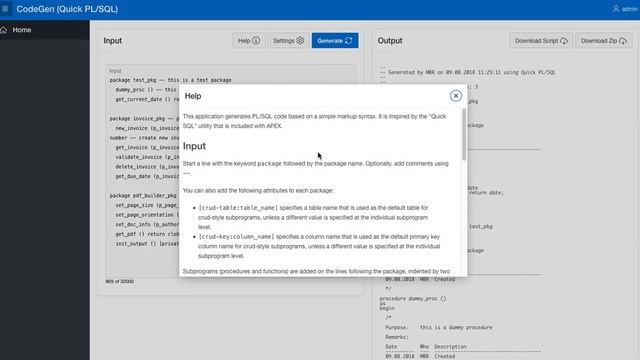 Quick PL/SQL Code Generator - Introduction смотреть онлайн