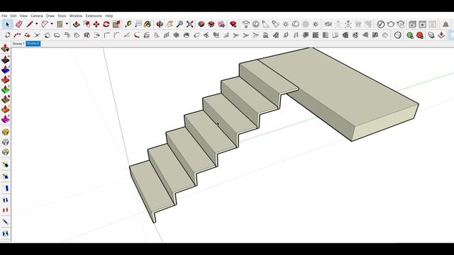 HOW TO MAKE A STAIRCASE IN SKETCHUP l TUTORIAL FOR BEGINNERS смотреть онлайн