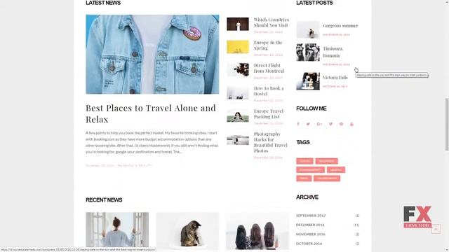 Fusion - WordPress Blog Theme TMT Maynerd Gabby смотреть онлайн