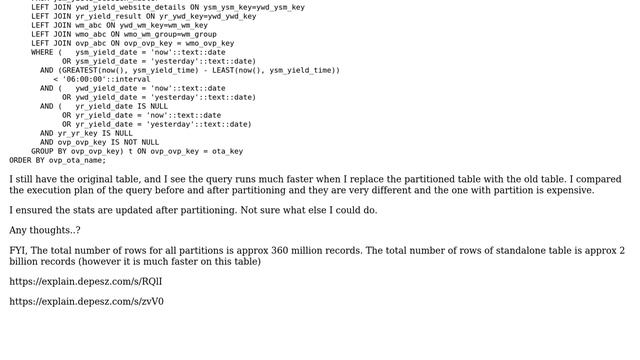 Databases: Postgresql Slow performance query after table partitioning смотреть онлайн