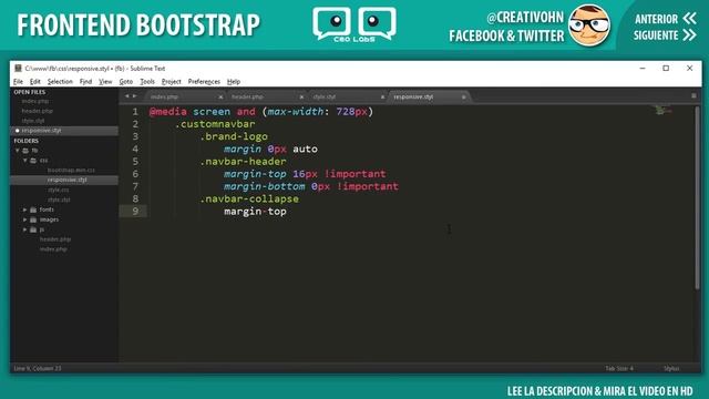 Frontend con Bootstrap 3.x: 06 Navbar "Reparando el responsive" смотреть онлайн