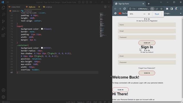 Responsive Login & Registration Form Using HTML & CSS & JS | Sliding Sign In & Sign Up Form смотреть онлайн