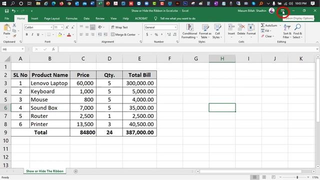 How Show or Hide the Ribbon in Microsoft Excel || Hide and Show the Excel Ribbon смотреть онлайн