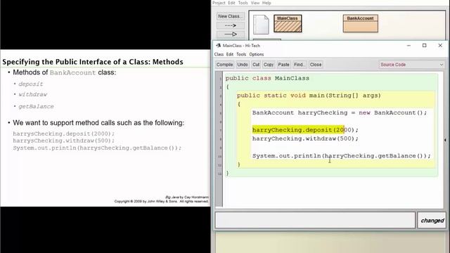 Big java 3.3: Specifying the Public Interface of a Class смотреть онлайн
