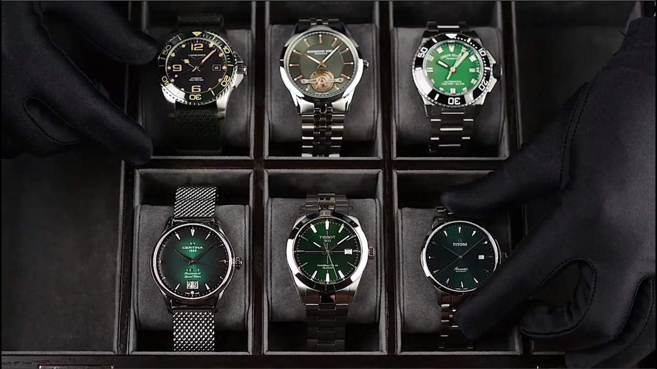 ЧАСЫ ЗА 100 И 200 ТЫСЯЧ. 6 МЕХАНИЧЕСКИХ МОДЕЛЕЙ В ЗЕЛЕНОМ ЦВЕТЕ смотреть онлайн