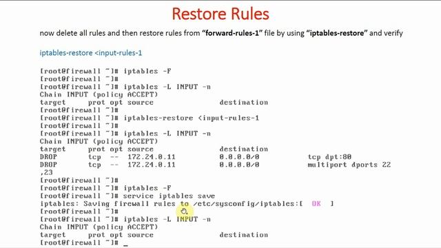 27 How to Restore Iptables Firewall Rules | Network Security | Mastering Iptables Firewall смотреть онлайн