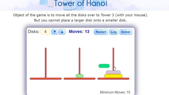 Tower of Hanoi Math Algorithm Explained смотреть онлайн