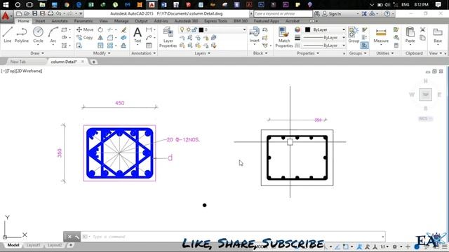 How To Make Column/Beam Detailing Drawing in AutoCAD смотреть онлайн
