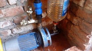 Самодельная станция для воды из поверхностного насоса БЦ для полива огорода из реки.