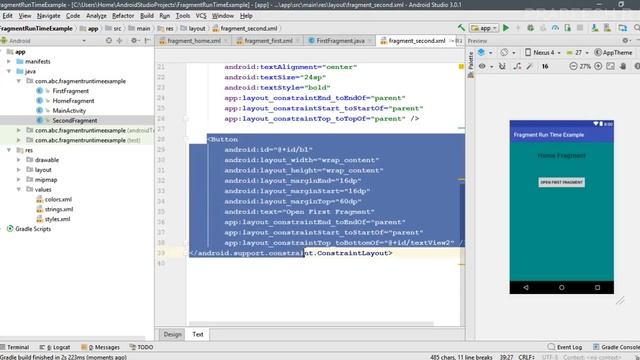 Android tutorial (2018) - 11 - Add a Fragment to an Activity at Run time смотреть онлайн