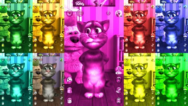 My Talking Tom Cat 2 Synthesis of Funny Colors - Game For Children