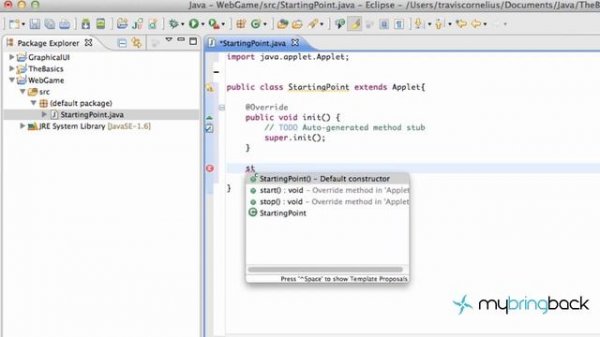 Learn Java 2.1- Game Programming -Creating a Web Applet