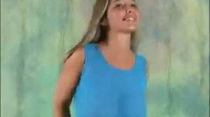 Christina Model - Blue sheer outfit