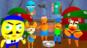 НОВАЯ БАНДА СОСЕДЕЙ обновленная Игра СПАНЧ боб ДЕЛАЮ КОНЦОВКУ - Sponge Neighbor 3D