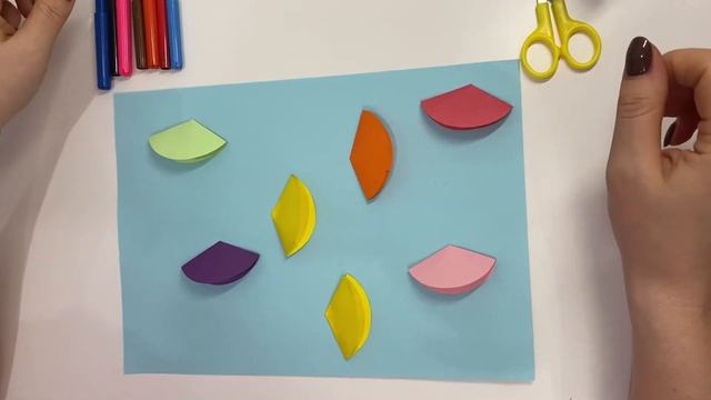 «Веселые медузы и рыбки из кругов» - аппликация с элементами рисования смотреть онлайн