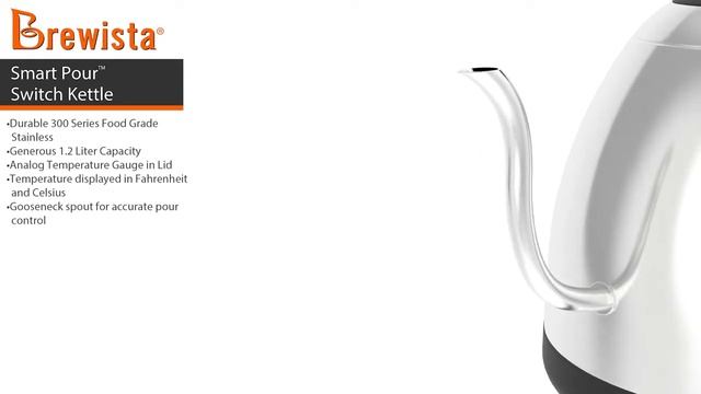 Чайник Brewista Smart Pour Electric Switch Kettle 1,2 литра с температурным датчиком смотреть онлайн