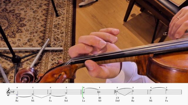 Violin D melodic minor scale, Play through (♩ = 100) STUDENT смотреть онлайн