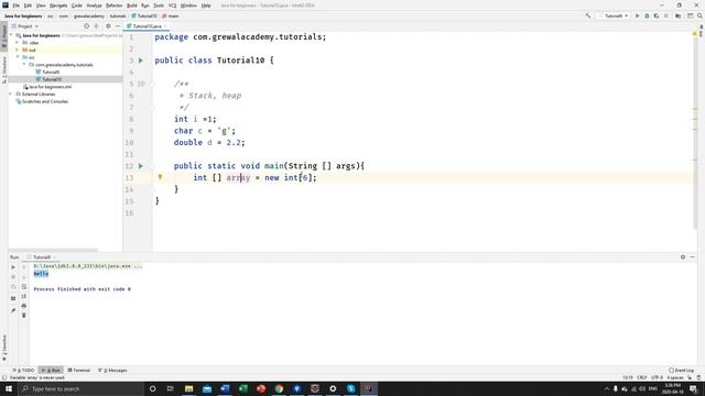 Java Beginners Tutorial - 10 Stack vs Heap смотреть онлайн