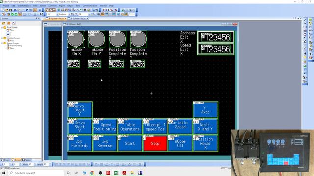 Mitsubishi MR-J3 servo, Table operation with mCode using Using GT designer 3, GX Works 2. смотреть онлайн