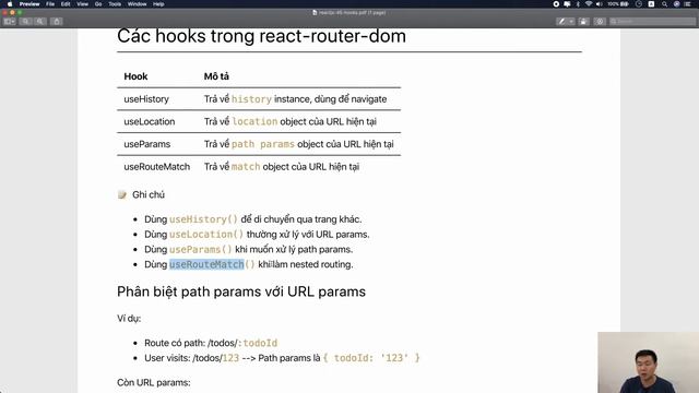 ReactJS: 09-07 Routing hooks смотреть онлайн