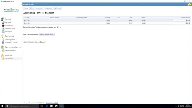 MapleTronics Client Portal - Managing Invoices смотреть онлайн
