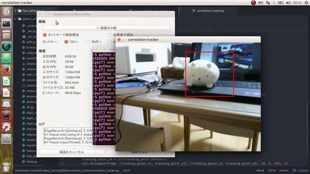 【Ubuntu】【Python】dlibを用いた物体追跡 смотреть онлайн