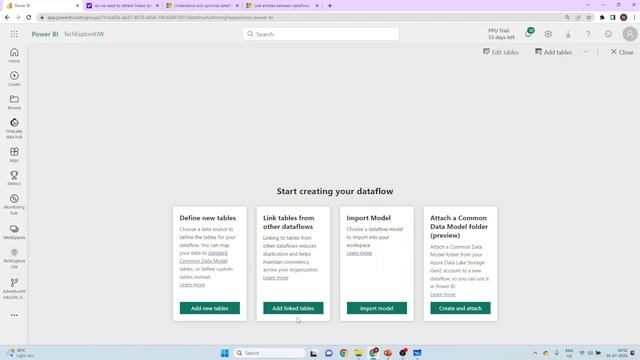6. Linked Entities in Power BI Dataflow смотреть онлайн
