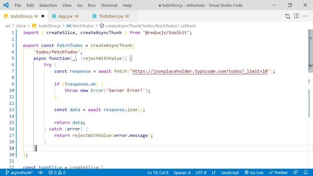 Асинхронная работа с Redux Toolkit и createAsyncThunk смотреть онлайн