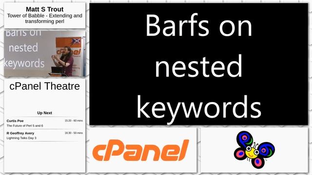 Day 3: cPanel Theatre: Matt Trout - Tower of Babble - Extending and Transforming Perl смотреть онлайн
