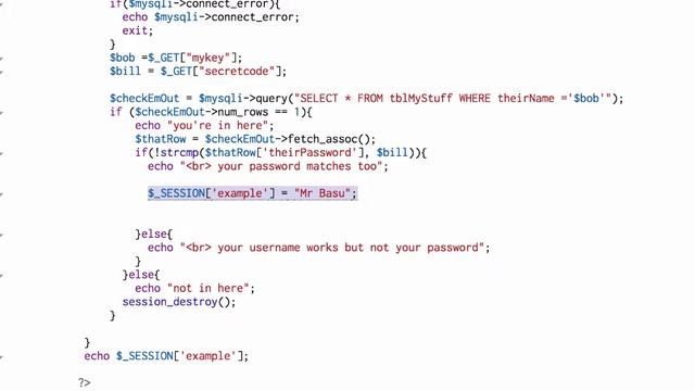 php authentication step VII sessions destroy смотреть онлайн
