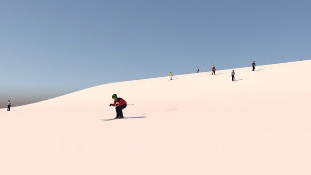skiiers crowd simulation (max+tyflow) смотреть онлайн