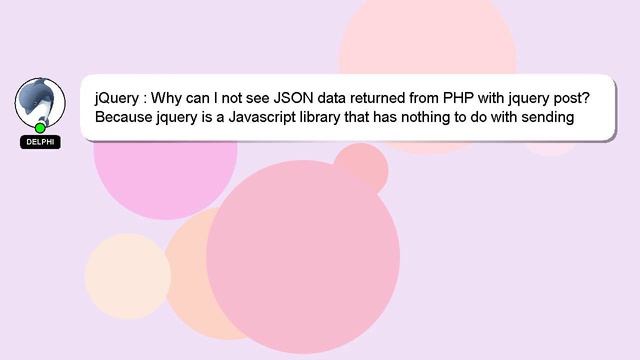 jQuery : Why can I not see JSON data returned from PHP with jquery post? смотреть онлайн