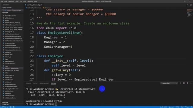 Restrict using if statement in Python смотреть онлайн