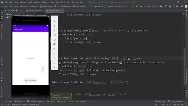 Intro a Android + Kotlin 034 - Diálogos con listas смотреть онлайн