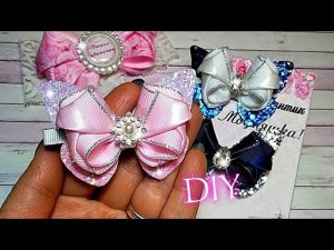 Borboletas de fitas Diy Бабочка канзаши Повязочка для малышек