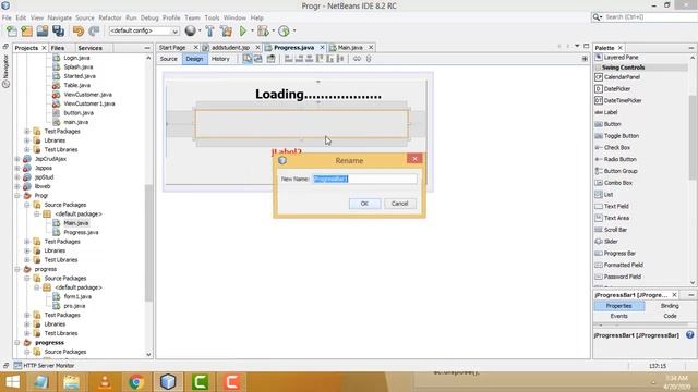 Percentage ProgressBar using Java смотреть онлайн