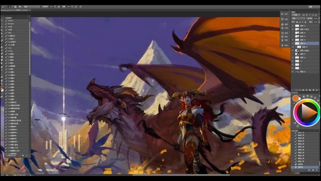 World of Warcraft 10.0 key art speed painting. смотреть онлайн