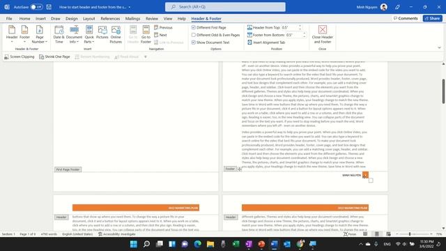 How to start header and footer from the second page (Page 2) in Word without section breaks смотреть онлайн