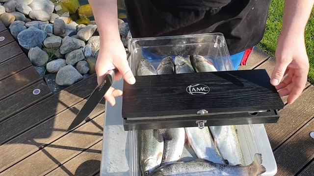 Новый рецепт блюда Голубая Форель ( Forelle Blau ).Рыбалка в Германии