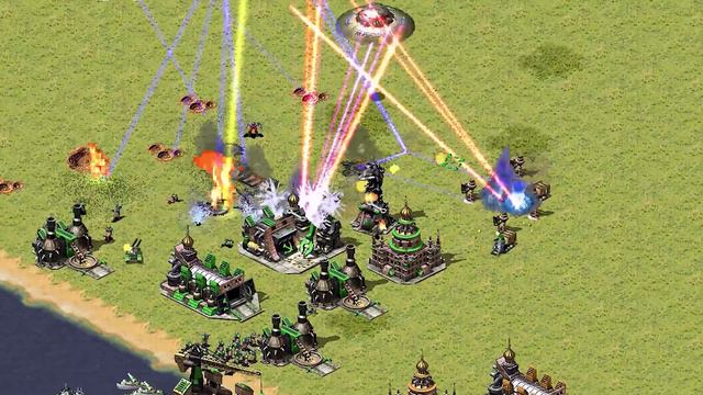 How powerful is the Floating Disk that emits multicolored lasers?！ -Red Alert2 смотреть онлайн